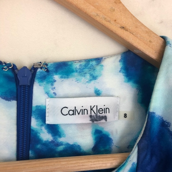 💙SOLD💙Calvin Klein Tie Dye Fit & Flare Dress - Picture 3 of 6